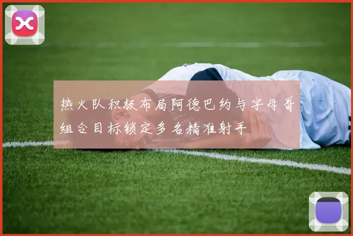 热火队积极布局阿德巴约与字母哥组合目标锁定多名精准射手
